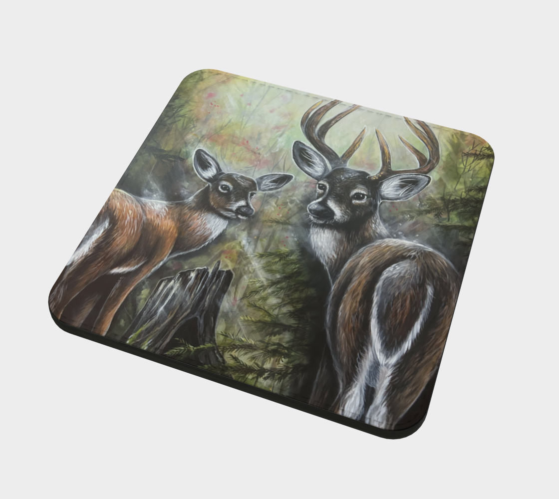 4 Sous-verres chevreuils