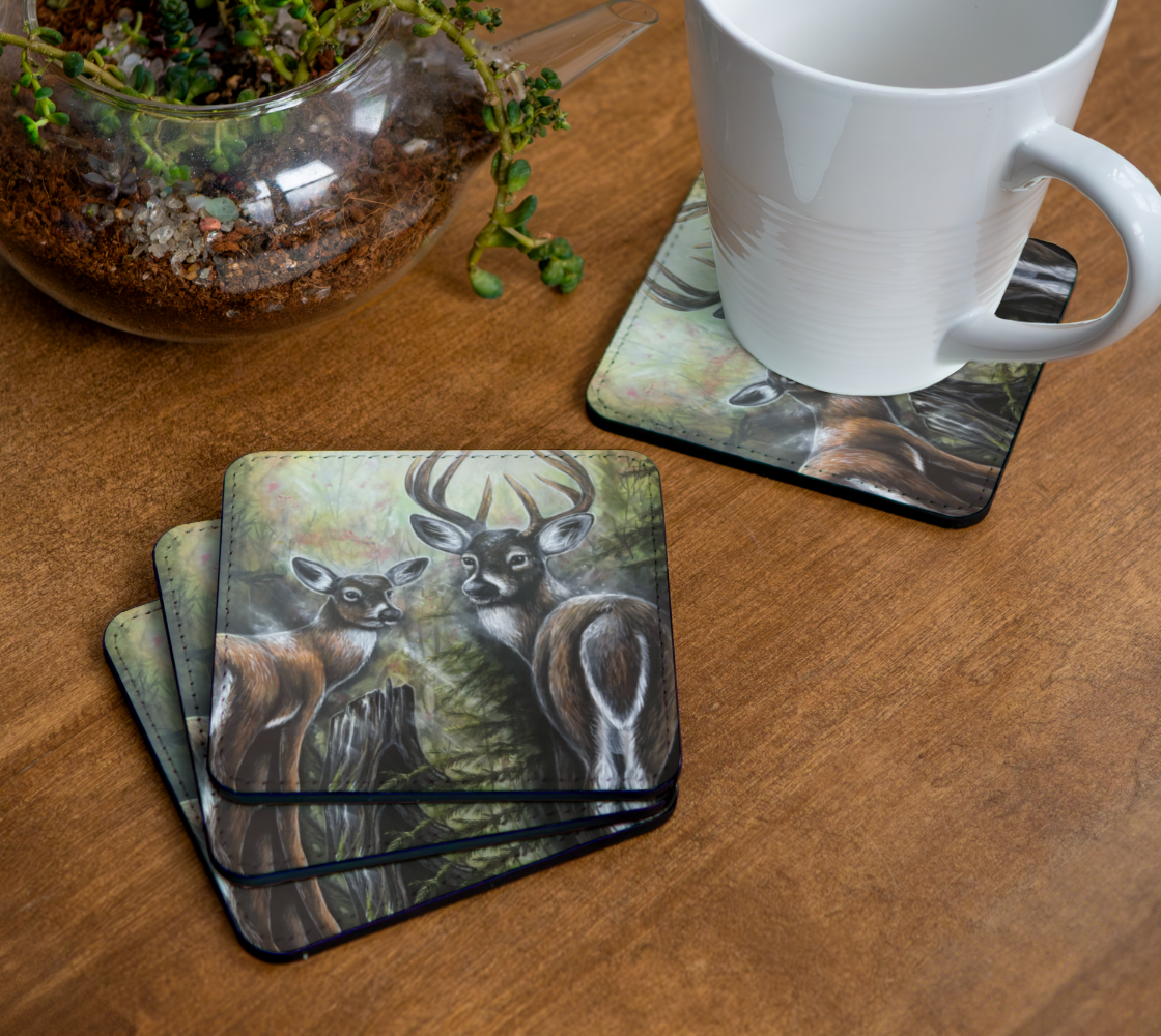 4 Sous-verres chevreuils